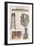 Alcatraz Island Technical - San Francisco, CA-Lantern Press-Framed Art Print
