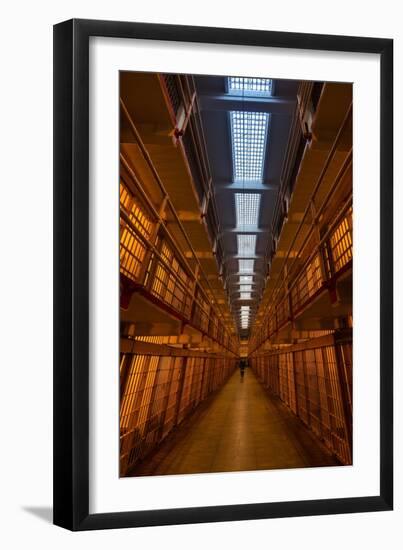 Alcatraz Main Cell Block-Steve Gadomski-Framed Photographic Print