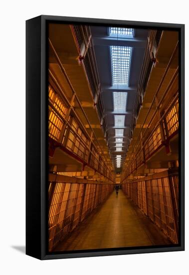 Alcatraz Main Cell Block-Steve Gadomski-Framed Stretched Canvas