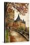 Alcazar Castle - Medieval Spain Painted Style Series-Maugli-l-Stretched Canvas