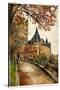Alcazar Castle - Medieval Spain Painted Style Series-Maugli-l-Stretched Canvas