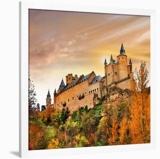 Alcazar Castle Spain Segovia-null-Framed Art Print