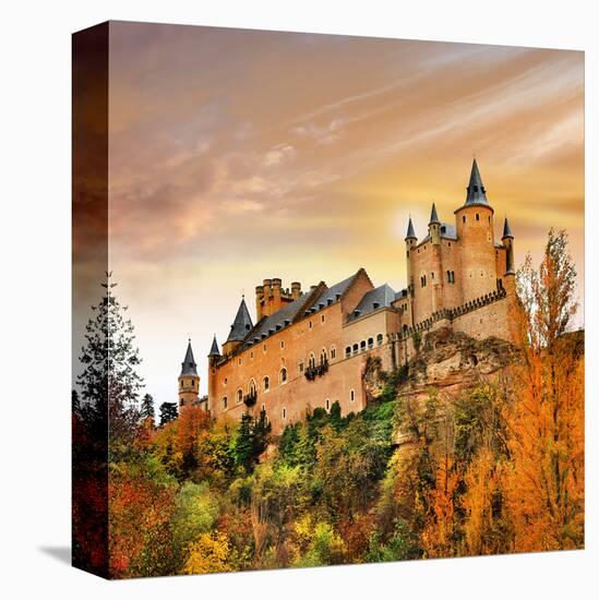 Alcazar Castle Spain Segovia-null-Stretched Canvas