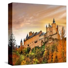 Alcazar Castle Spain Segovia-null-Stretched Canvas