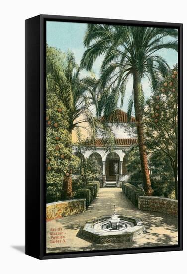 Alcazar Gardens, Seville, Spain-null-Framed Stretched Canvas