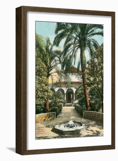 Alcazar Gardens, Seville, Spain-null-Framed Art Print