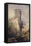 Alcazar, Segovia, Spain, 1836 (W/C, Pencil & Gouache on Paper)-David Roberts-Framed Stretched Canvas