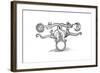 Alchemical Symbol Representing the Transmutation of Base Metal into Silver and Gold, 1652-null-Framed Giclee Print