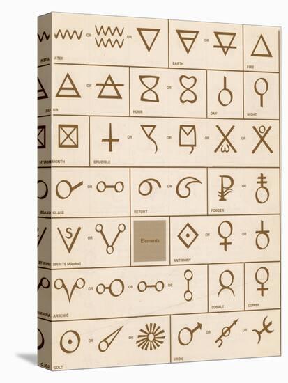 Alchemical symbols-Science Source-Stretched Canvas