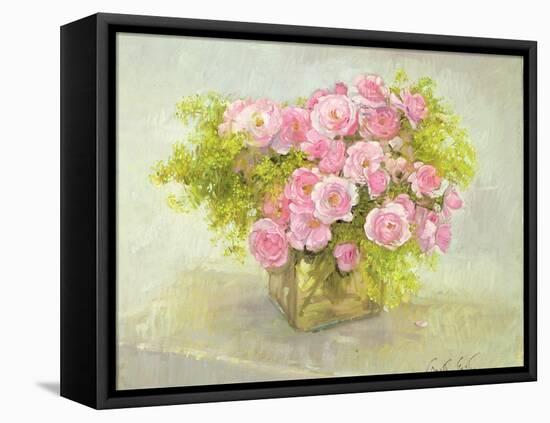Alchemilla and Roses, 1999-Timothy Easton-Framed Stretched Canvas