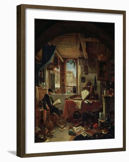 Alchemist in His Laboratory-Thomas Wyck-Framed Giclee Print