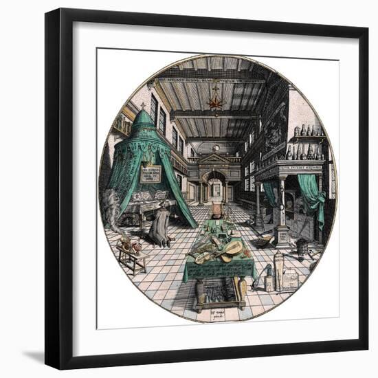 Alchemist's Laboratory, 1595-Hans Vredeman de Vries-Framed Giclee Print