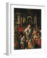 Alchemist's Workshop-Jan van der Straet-Framed Art Print