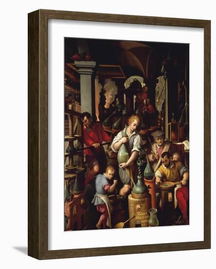 Alchemist's Workshop-Jan van der Straet-Framed Giclee Print