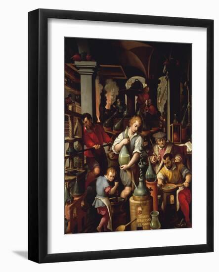 Alchemist's Workshop-Jan van der Straet-Framed Giclee Print