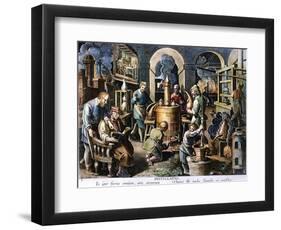Alchemy: Laboratory-Joan Galle-Framed Premium Giclee Print