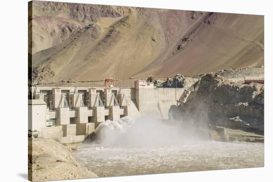 Alchi, the Dam along Indus River-Guido Cozzi-Stretched Canvas