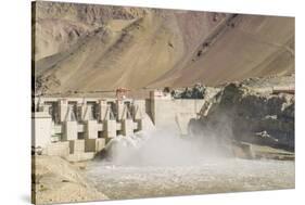 Alchi, the Dam along Indus River-Guido Cozzi-Stretched Canvas