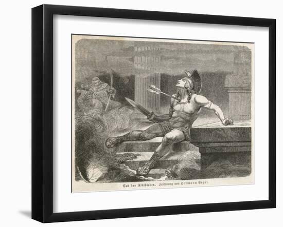 Alcibiades Assassinated-Hermann Vogel-Framed Art Print