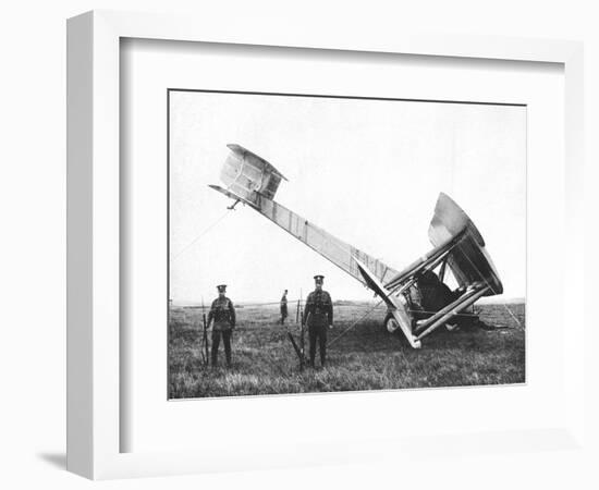 Alcock and Brown's Aeroplane after Completing the First Non-Stop Transatlantic Flight, 1919-null-Framed Giclee Print