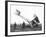 Alcock and Brown's Aeroplane after Completing the First Non-Stop Transatlantic Flight, 1919-null-Framed Giclee Print