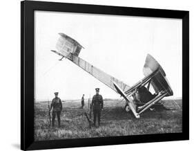 Alcock and Brown's Aeroplane after Completing the First Non-Stop Transatlantic Flight, 1919-null-Framed Giclee Print