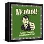Alcohol Forecast-Retrospoofs-Framed Stretched Canvas
