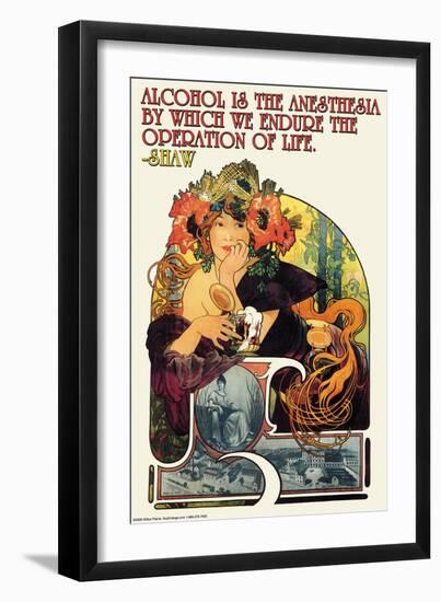 Alcohol Is the Anesthesia-Wilbur Pierce-Framed Art Print