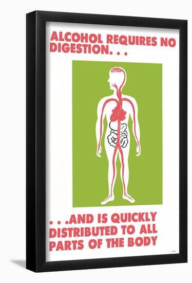Alcohol Requires No Digestion-null-Framed Poster