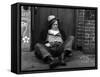 Alcoholic Vagrant Sleeping in a Doorway-null-Framed Stretched Canvas