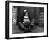 Alcoholic Vagrant Sleeping in a Doorway-null-Framed Photographic Print