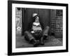 Alcoholic Vagrant Sleeping in a Doorway-null-Framed Photographic Print