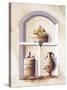 Alcove Heirlooms l-Coral-Stretched Canvas