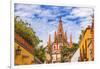 Aldama Street Parroquia Archangel Church. San Miguel de Allende, Mexico.-William Perry-Framed Photographic Print