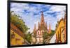 Aldama Street Parroquia Archangel Church. San Miguel de Allende, Mexico.-William Perry-Framed Photographic Print