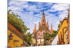 Aldama Street Parroquia Archangel Church. San Miguel de Allende, Mexico.-William Perry-Mounted Premium Photographic Print