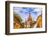 Aldama Street Parroquia Archangel Church. San Miguel de Allende, Mexico.-William Perry-Framed Photographic Print