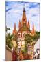 Aldama Street Parroquia Archangel Church. San Miguel de Allende, Mexico.-William Perry-Mounted Premium Photographic Print