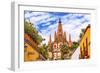 Aldama Street Parroquia Archangel Church. San Miguel de Allende, Mexico.-William Perry-Framed Photographic Print