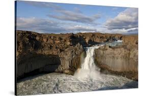 Aldeyjarfoss Waterfall on the Skjalfandafljot River, Thingeyjarsyslur, Iceland, August 2009-Bergmann-Stretched Canvas