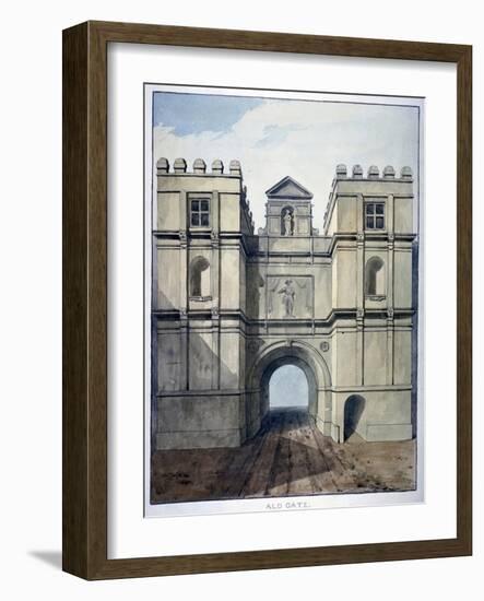 Aldgate, London, C1820-Frederick Nash-Framed Giclee Print