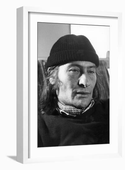 Aldo Mondino Sitting in His Atelier-Angelo Cozzi-Framed Giclee Print