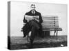 Aldo Moro Sitting on a Bench-Sergio del Grande-Stretched Canvas