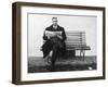 Aldo Moro Sitting on a Bench-Sergio del Grande-Framed Giclee Print