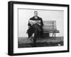 Aldo Moro Sitting on a Bench-Sergio del Grande-Framed Giclee Print