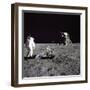 Aldrin Looks Back at Tranquility Base Photograph - Cape Canaveral, FL-Lantern Press-Framed Art Print