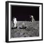 Aldrin Looks Back at Tranquility Base Photograph - Cape Canaveral, FL-Lantern Press-Framed Art Print