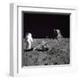 Aldrin Looks Back at Tranquility Base Photograph - Cape Canaveral, FL-Lantern Press-Framed Art Print