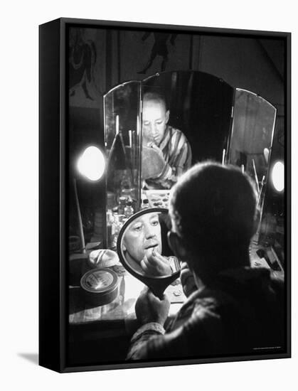 Alec Guiness Putting on His Make Up in Dressing Room at the Stratford Shakespeare Festival-Peter Stackpole-Framed Stretched Canvas