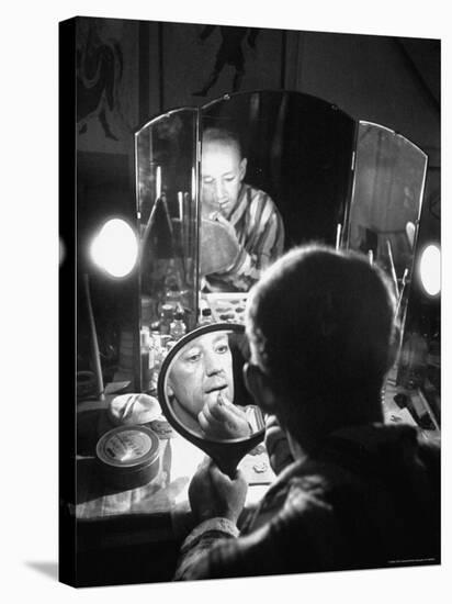 Alec Guiness Putting on His Make Up in Dressing Room at the Stratford Shakespeare Festival-Peter Stackpole-Stretched Canvas